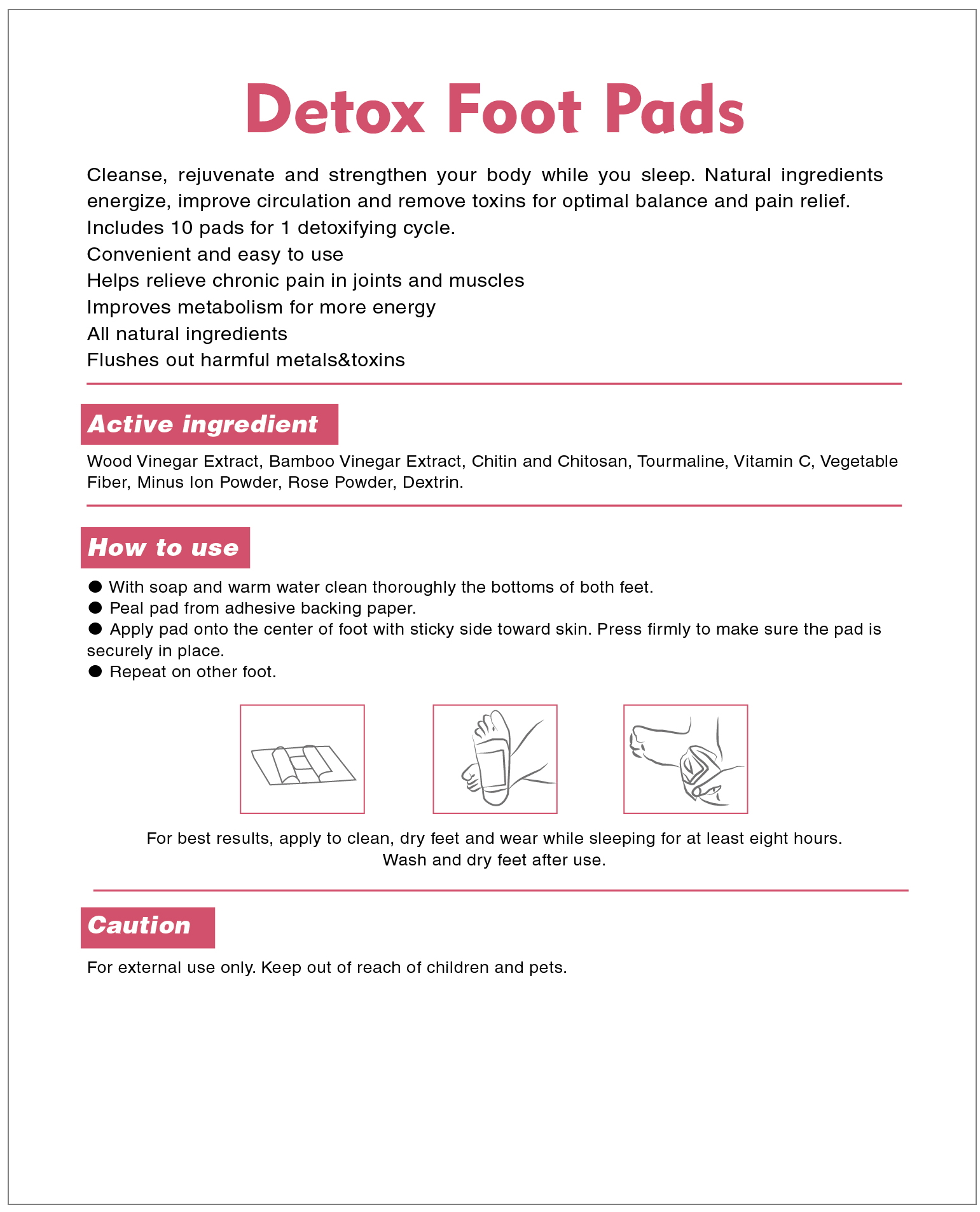 Detox Foot Pads Combo Saver Pack (Mint, Lavender & Rose) - Image 5